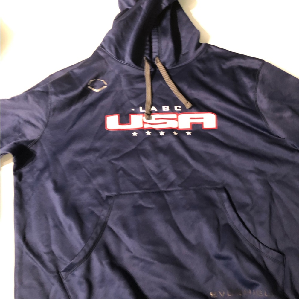 Blue LABC USA Evoshield long-sleeve hoodie. Large
